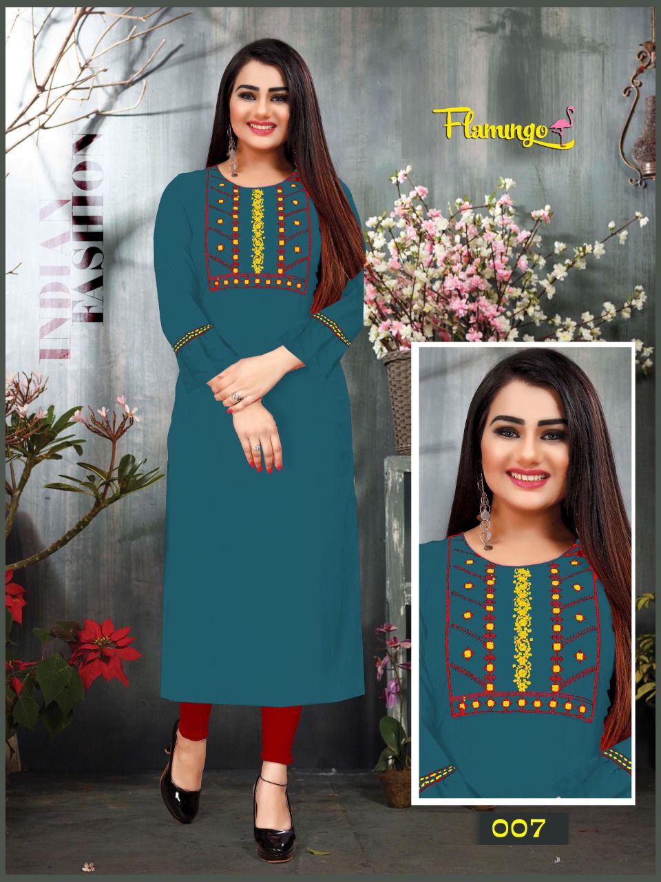 Beauty Queen Flemingo 2 Printed Rayon Regular Wear Latest Kurti Collection